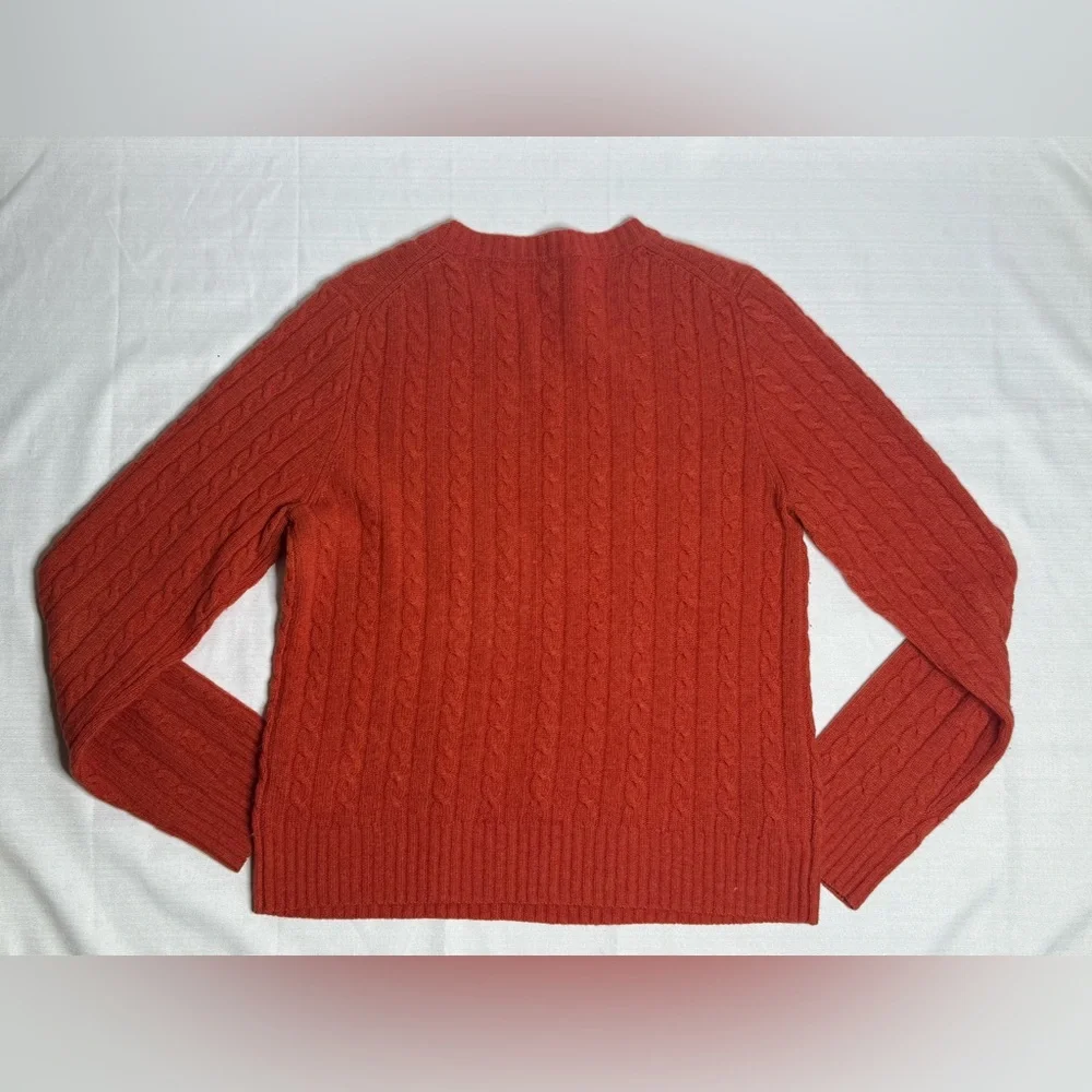 J. Crew Womens Always Cotton Cable-Knit Crewneck Sweater Large